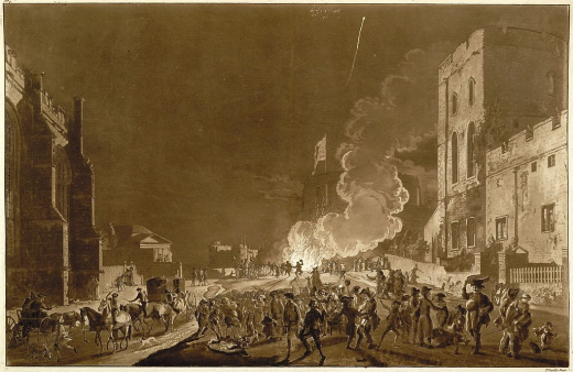 Bonfire Night at Windsor Castle in 1776