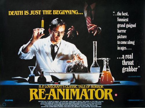 UK movie poster for Re-Animator (1985)